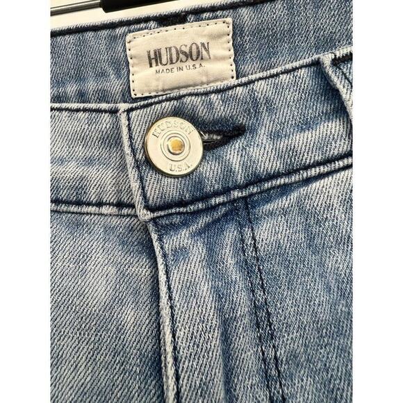 Hudson Blue Denim Pockets Zipper Mid Rise Stretch Skinny Jeans Size 26 - Picture 8 of 13